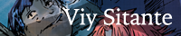 A web banner that reads 'Viy Sitante' and shows a dark haired character smoking in bed while a red haired character lays over their chest.